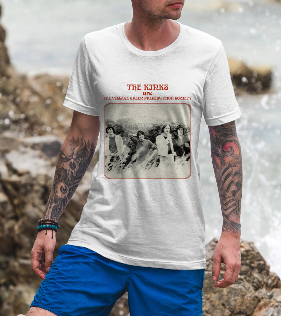 TKK 03 The Kinks Are The Village Green Preservation Society Band Photo T-Shirt