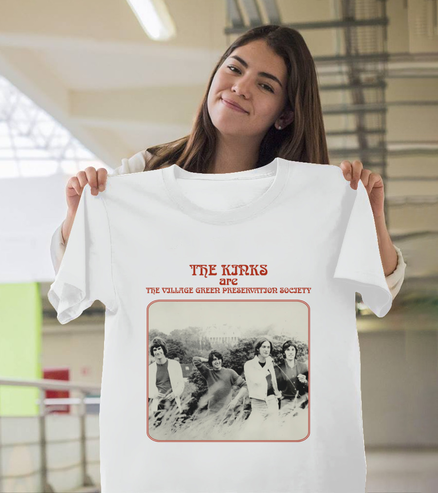 TKK 03 The Kinks Are The Village Green Preservation Society Band Photo T-Shirt