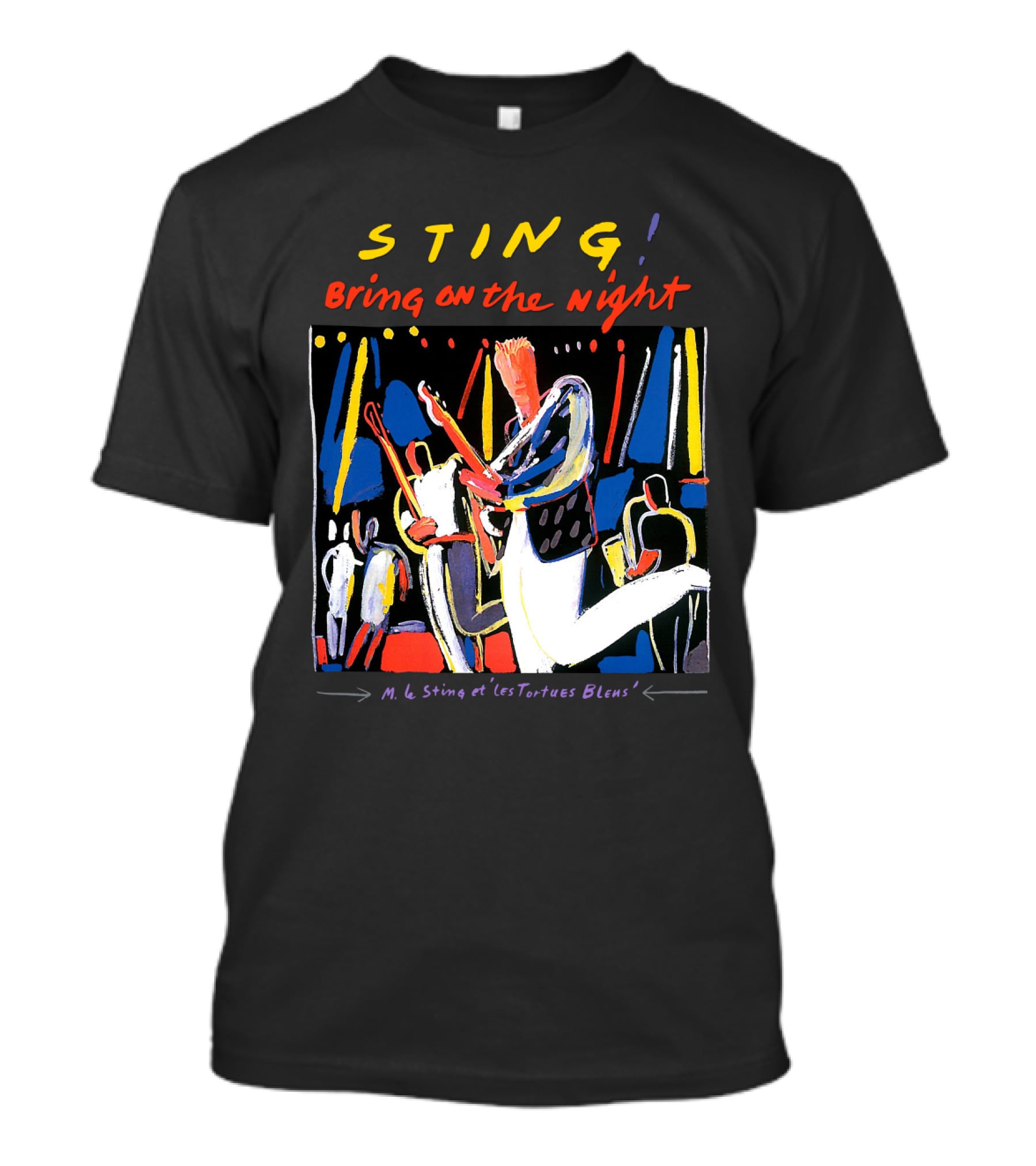 STING Bring On The Night M. Le Sting Et Les Tortues Bleus T-Shirt