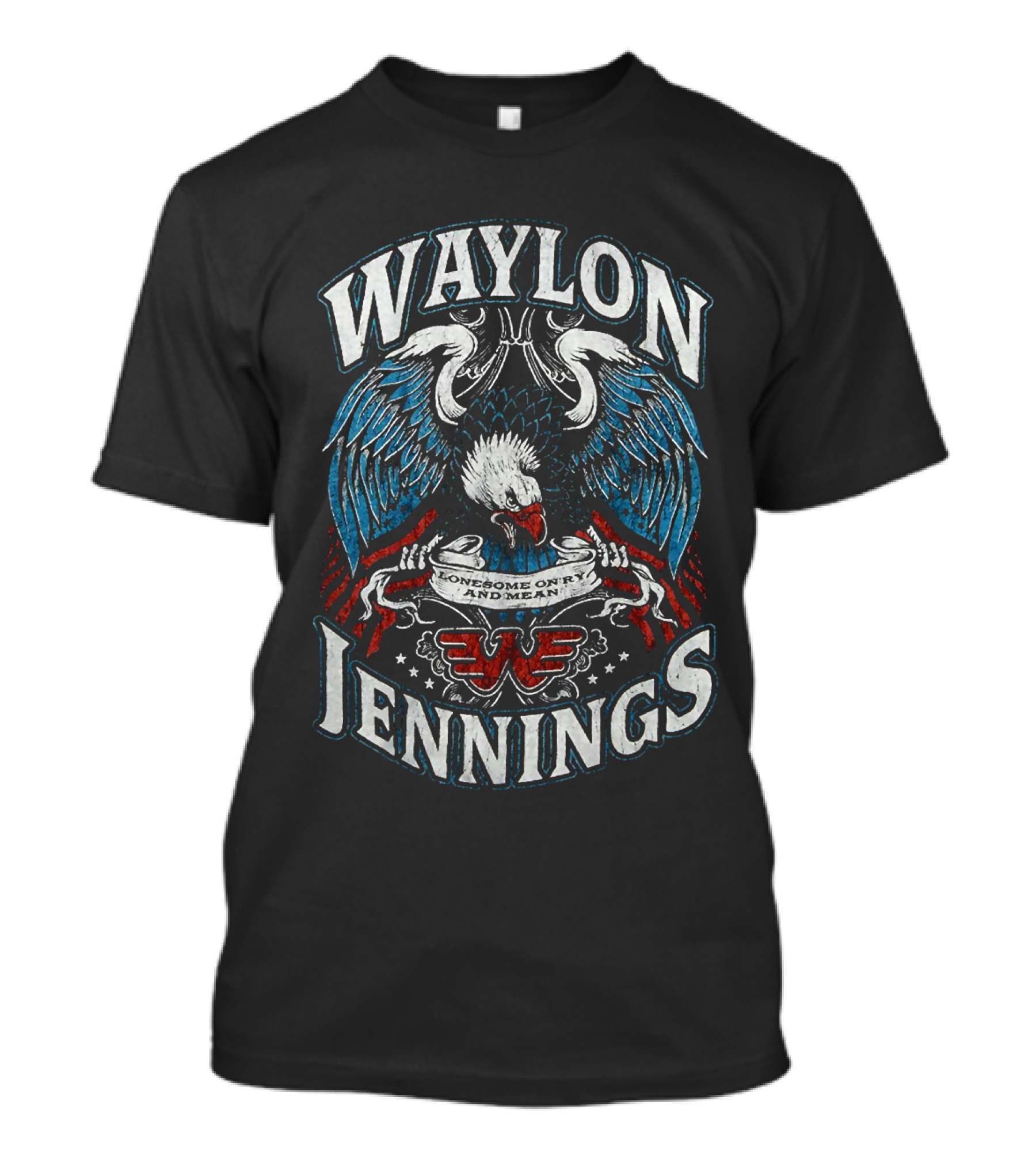 Waylon Jennings Lonesome On'ry And Mean Eagle T-Shirt