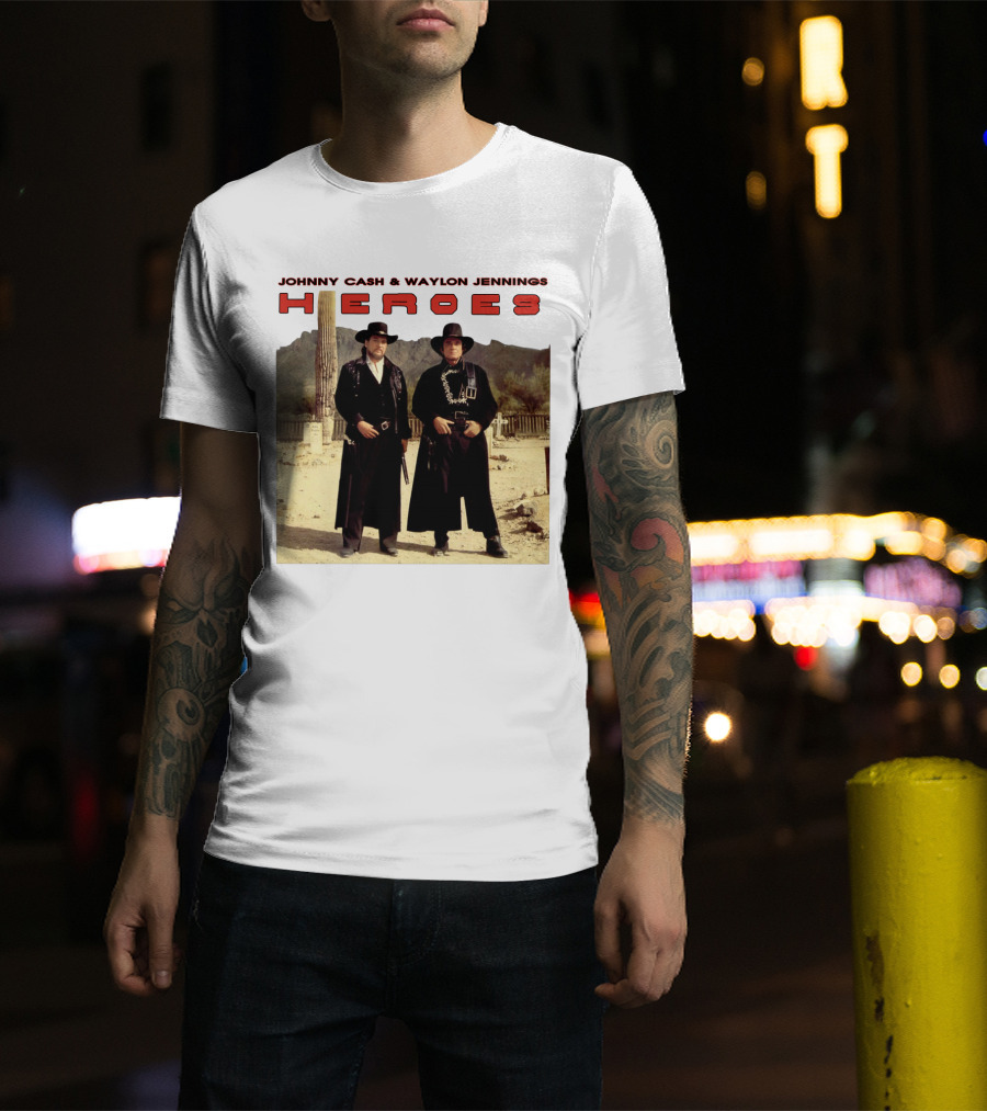 Johnny Cash And Waylon Jennings Heroes Western T-Shirt