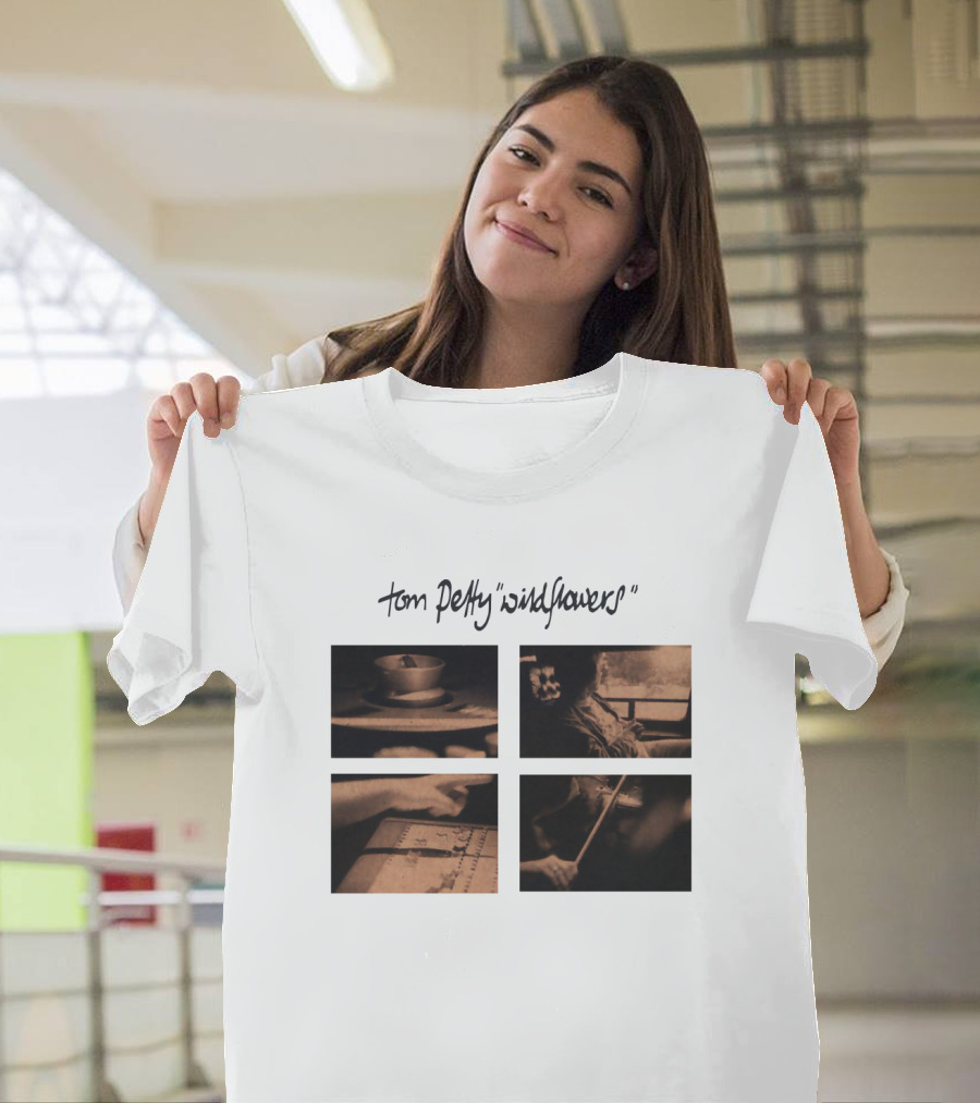 Tom Petty Wildflowers Album Four Sepia Photos T-Shirt