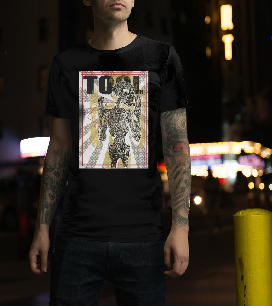 Tool Skeletal Figure Geometric Patterns T-Shirt