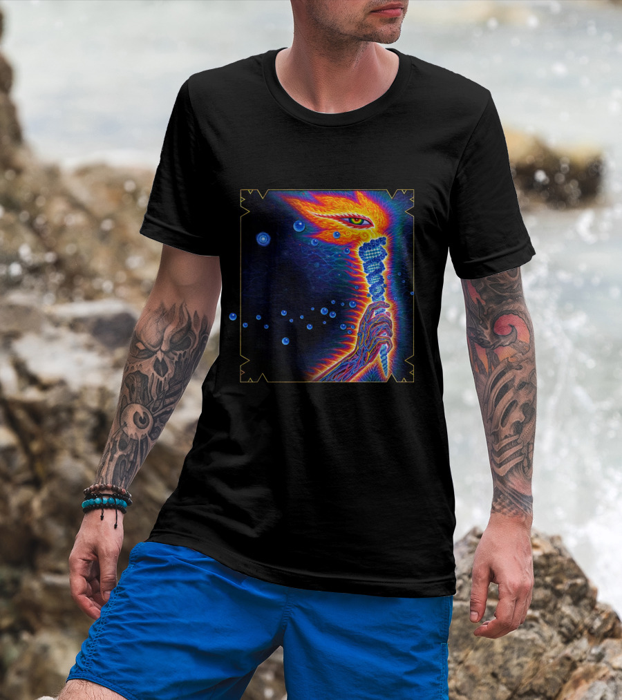 Psychedelic Visionary Art With Vibrant Cosmic T-Shirt
