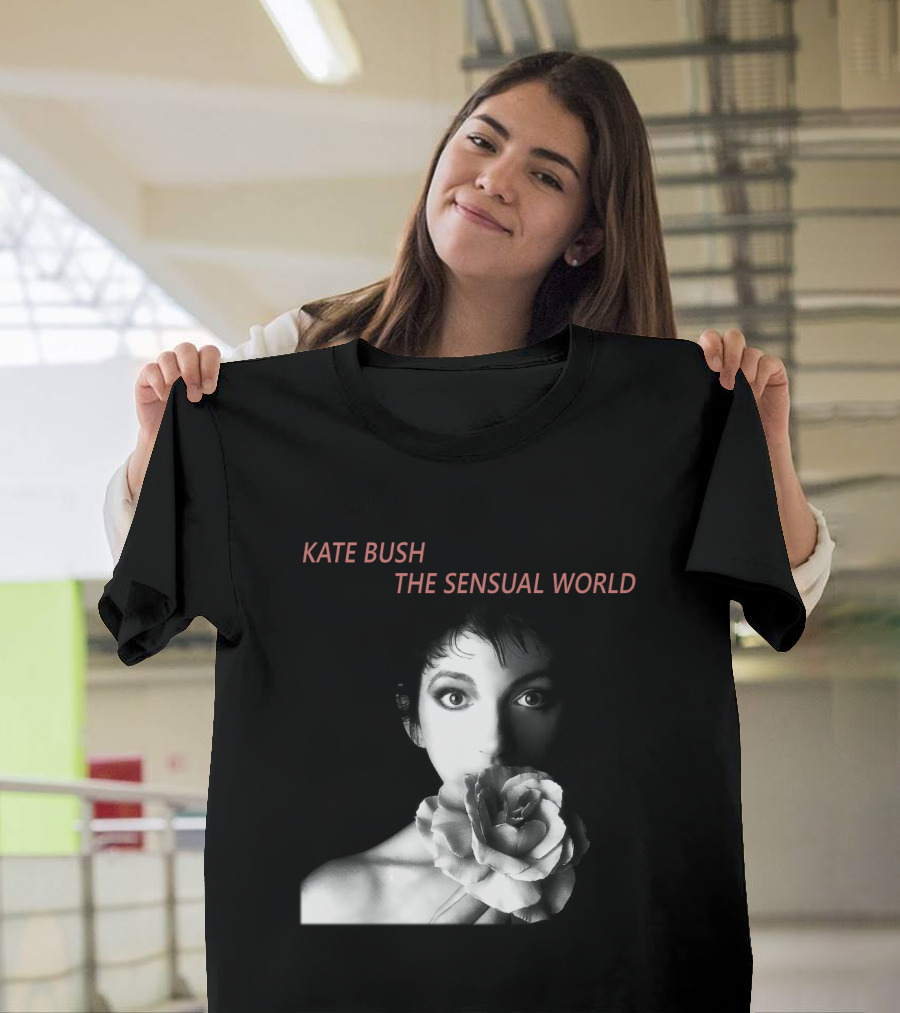 Kate Bush The Sensual World Iconic Album Cover Rose T-Shirt