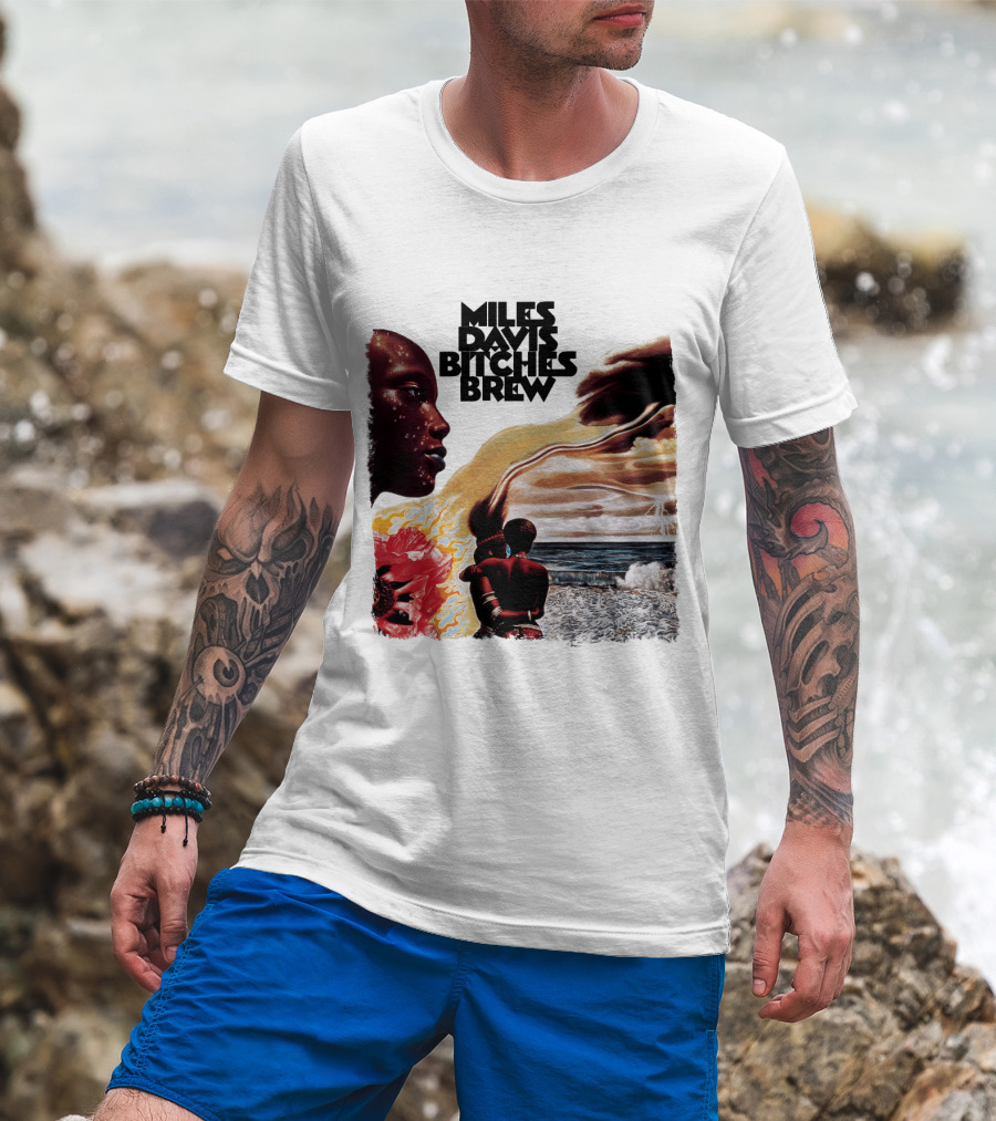 Miles Davis Bitches Brew Album Art Ocean And Figures T-Shirt