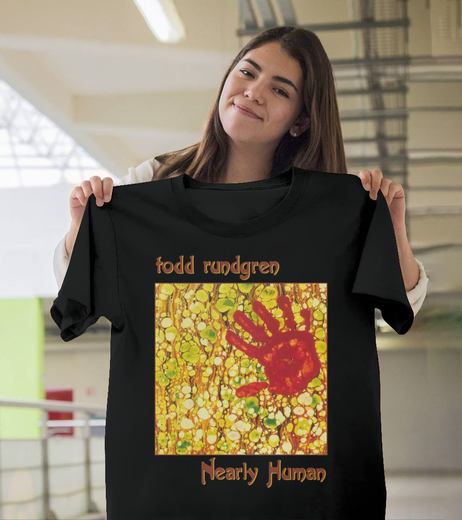 Todd Rundgren Nearly Human Red Handprint Abstract T-Shirt
