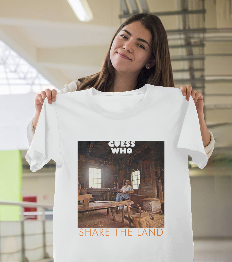 Guess Who Share The Land Rustic Cabin Scene T-Shirt