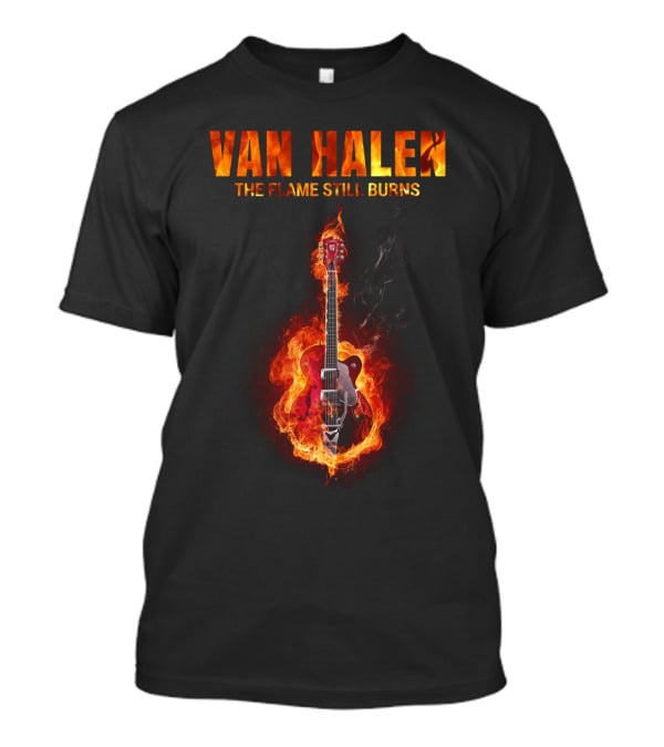 Van Halen The Flame Still Burns Guitar Flames T-Shirt