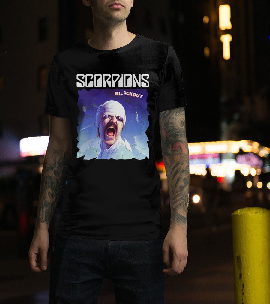 Scorpions Blackout Album Cover Art Legendary Rock Band T-Shirt
