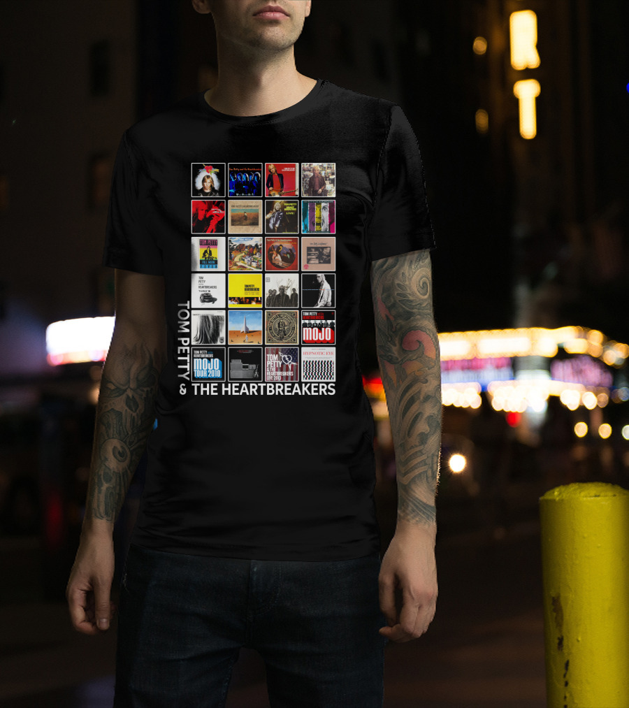 Tom Petty And The Heartbreakers Album Cover Collage T-Shirt