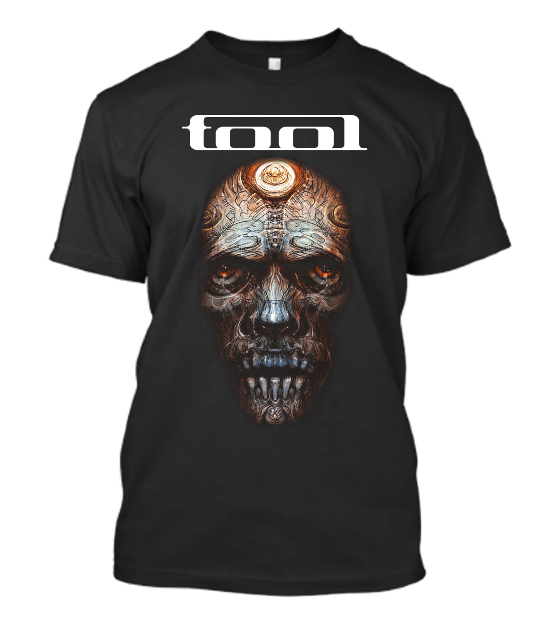 Tool Band Mechanical Skull Art T-Shirt
