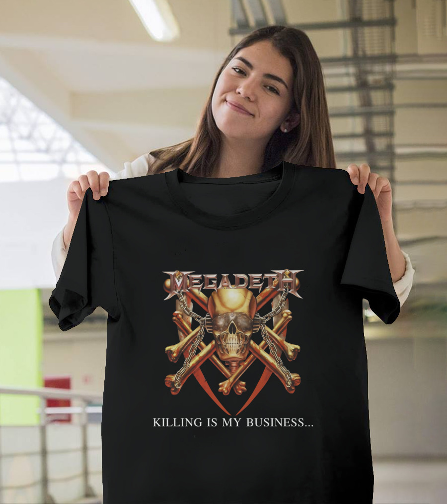 Megadeth Killing Is My Business Skull And Crossbones T-Shirt