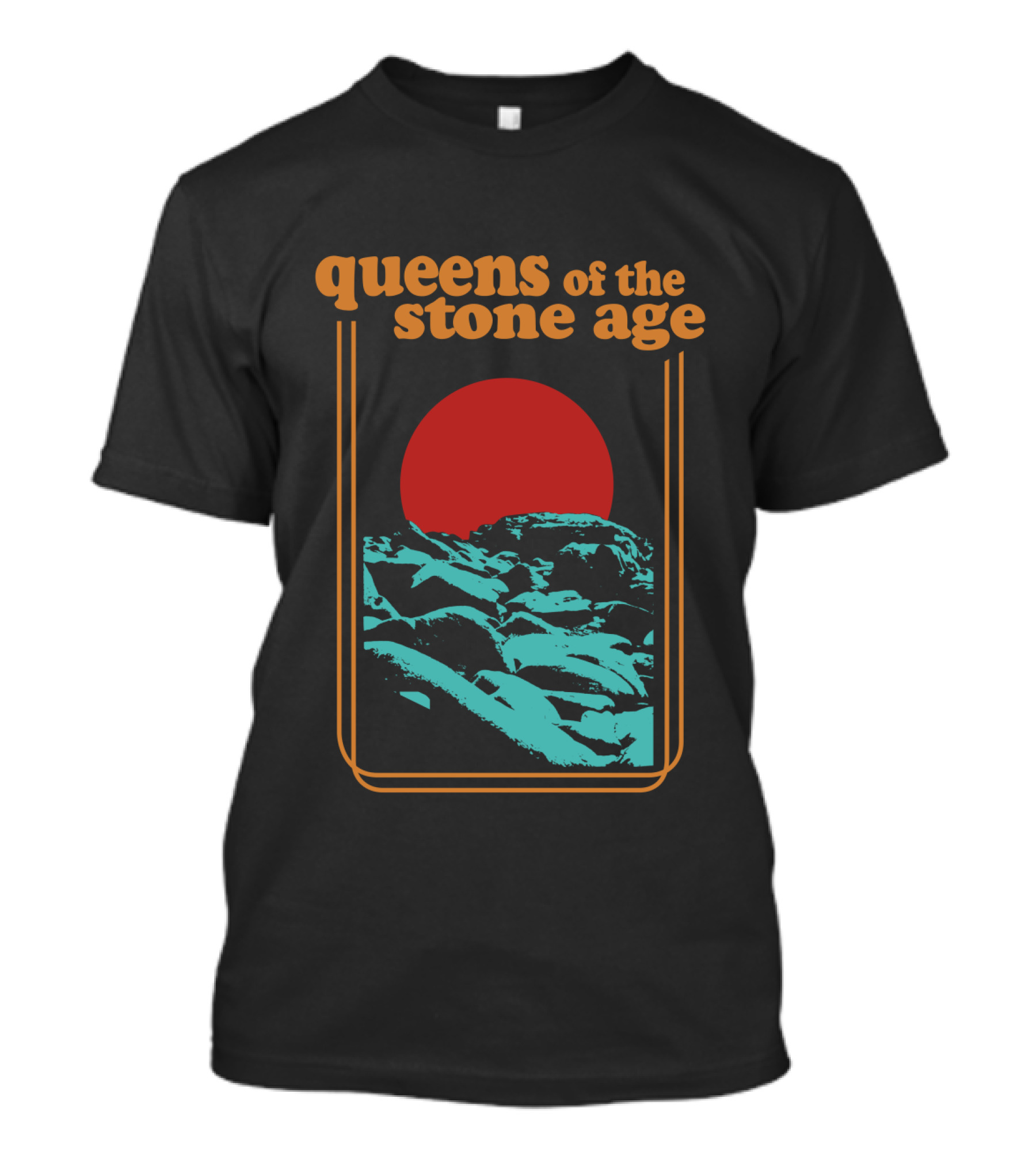 Queens Of The Stone Age Red Sun Mountain Landscape T-Shirt