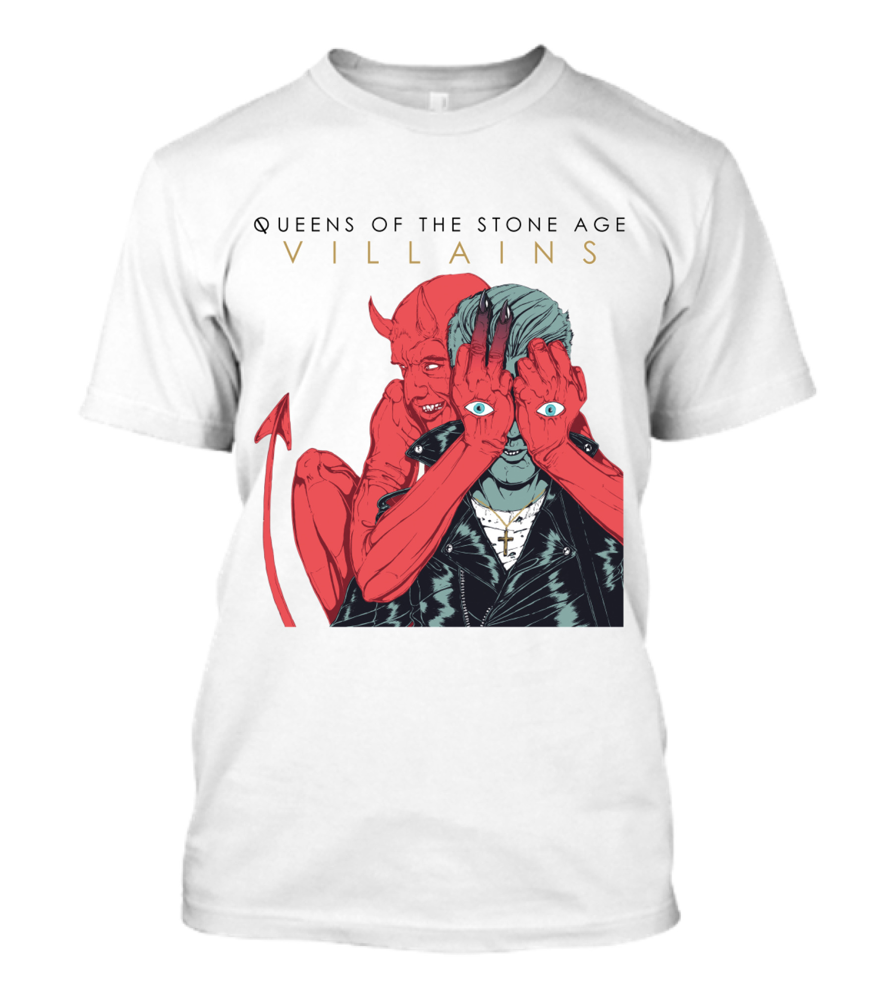 Queens Of The Stone Age Villains Album Cover Artwork T-Shirt
