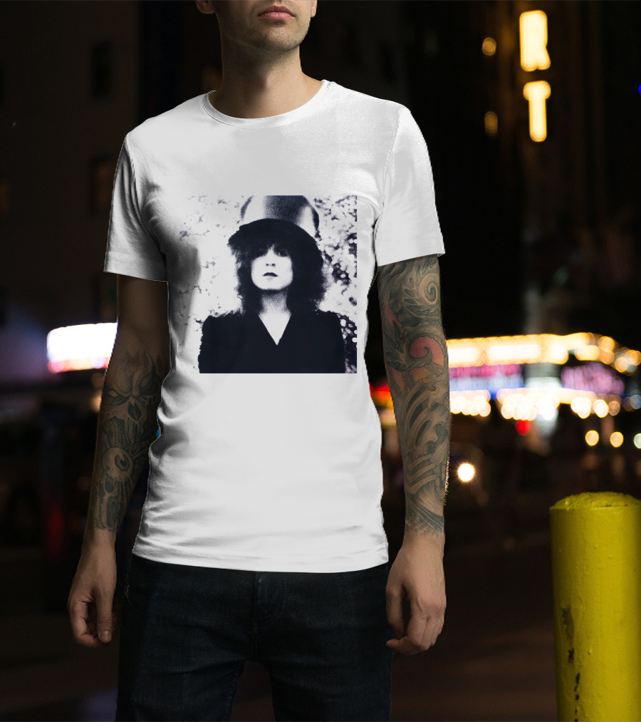 Marc Bolan Top Hat Monochrome Portrait Trx T-Shirt