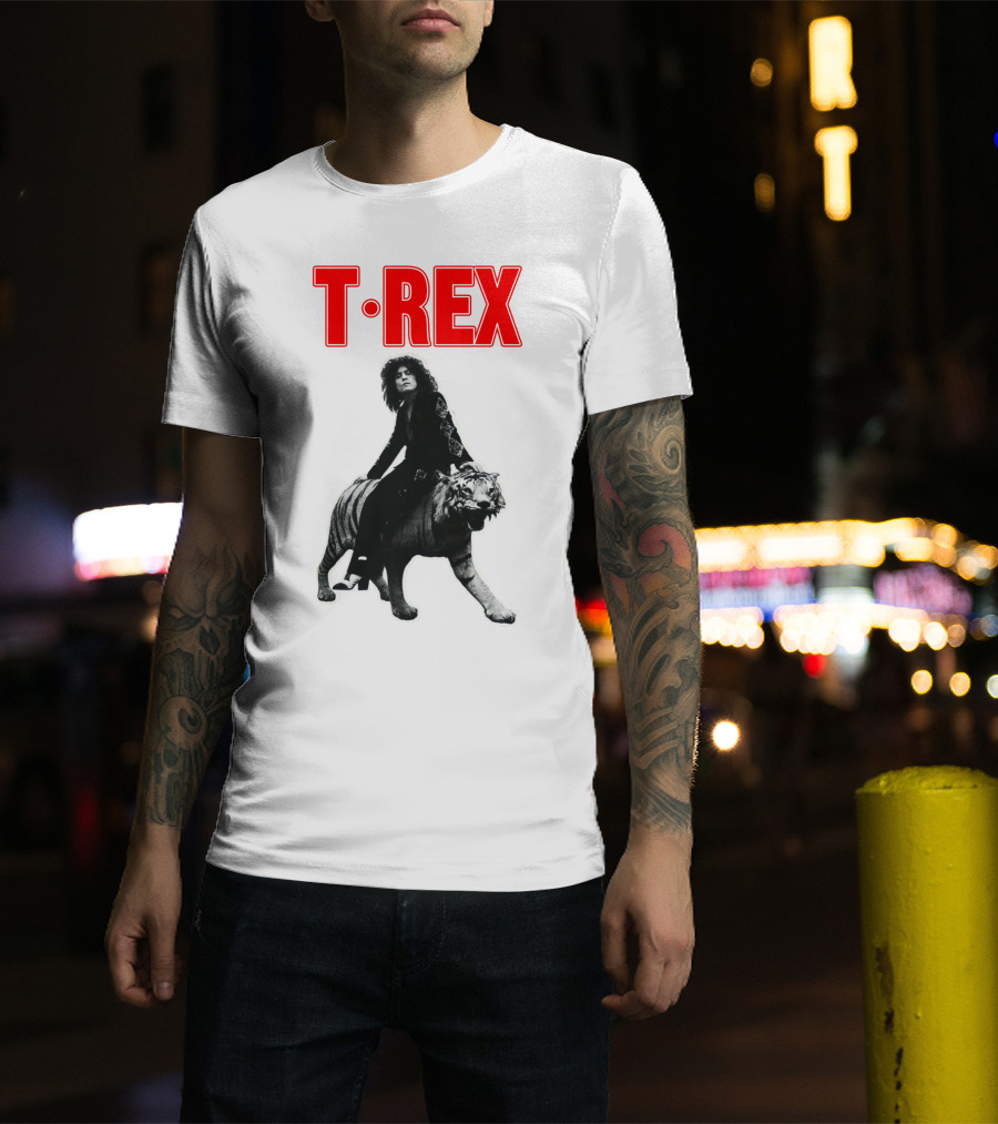 T-Rex Iconic Album Cover Art With Tiger T-Shirt