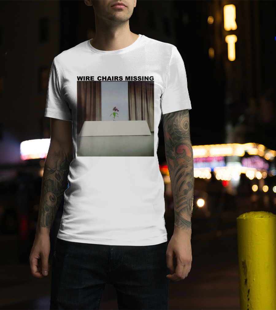 Wire Chairs Missing Orchid On Table Minimalist Room T-Shirt
