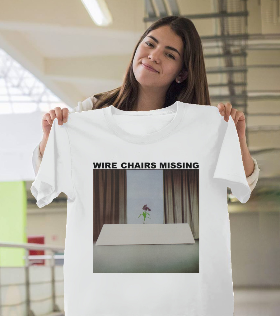 Wire Chairs Missing Orchid On Table Minimalist Room T-Shirt