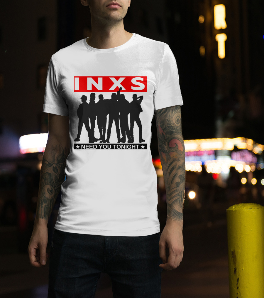 Inxs Need You Tonight Silhouette Band Members T-Shirt