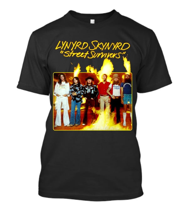 Lynyrd Skynyrd Street Survivors Album Cover Art Fiery T-Shirt