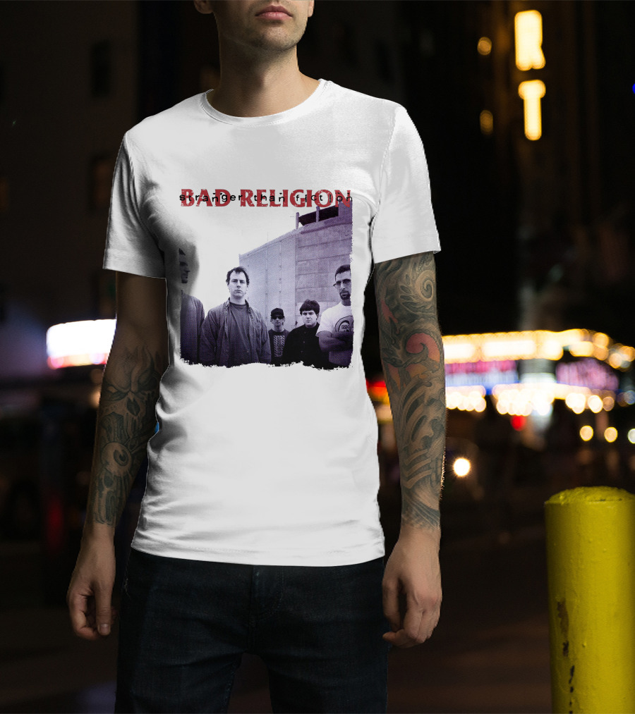 Bad Religion Band Photo На Тёмном Фоне T-Shirt