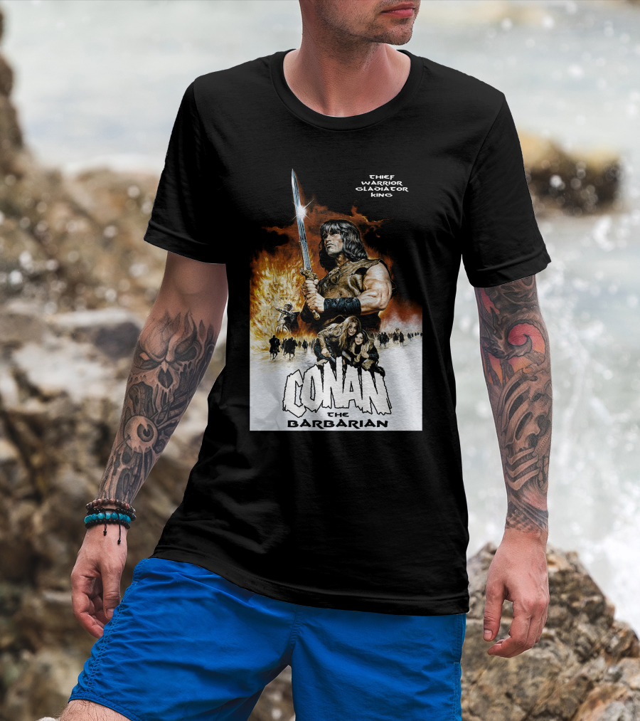 Conan The Barbarian Chief Warrior Gladiator King T-Shirt