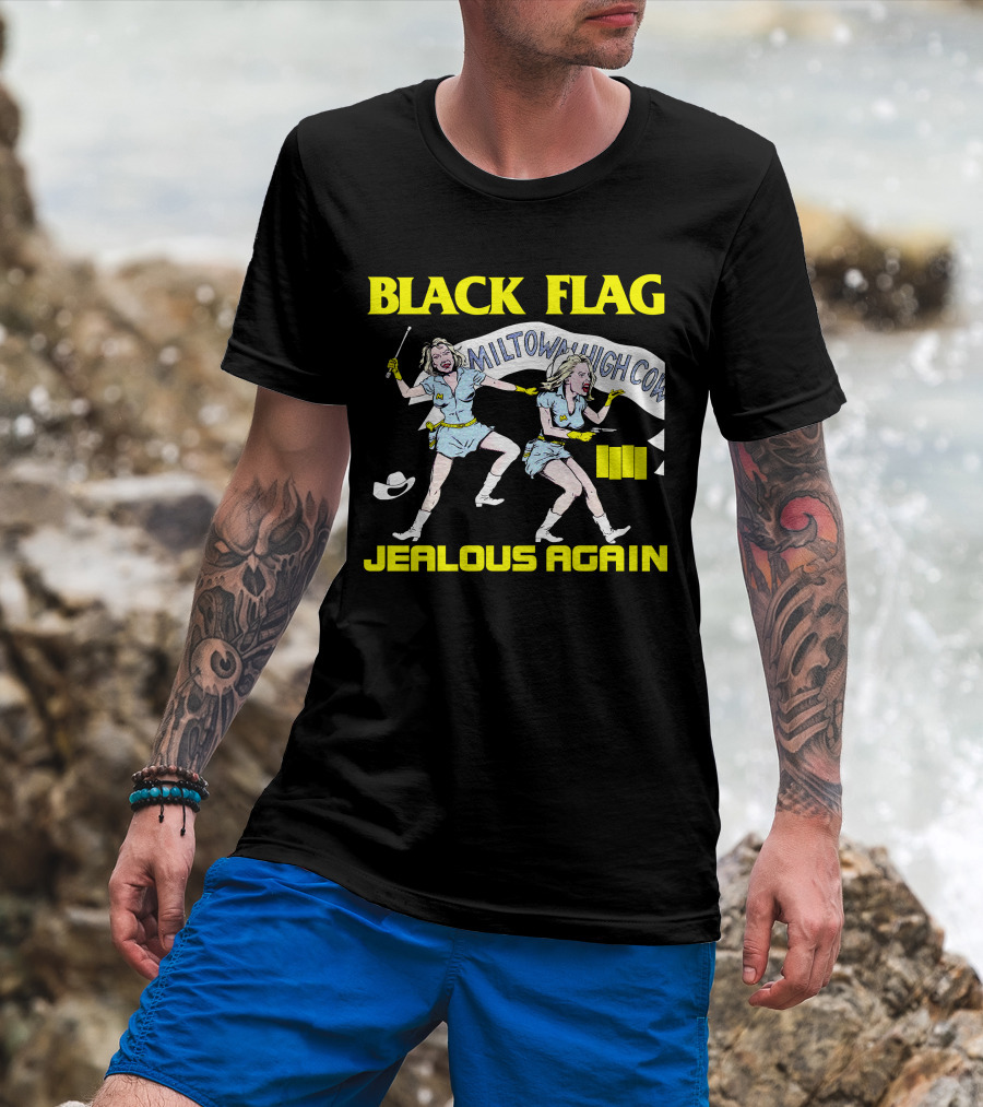Black Flag Jealous Again Miltown High Co T-Shirt