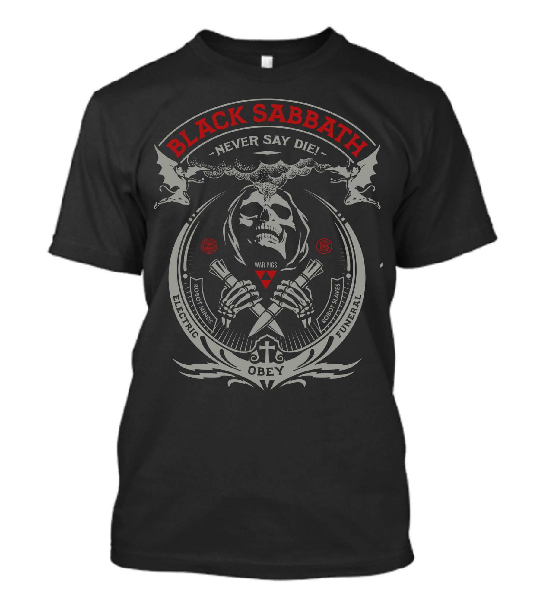 Black Sabbath Never Say Die War Pigs Electric Funeral Obey T-Shirt