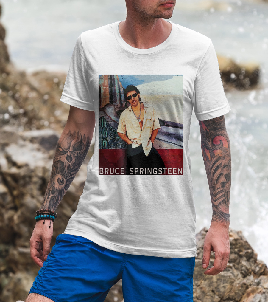 Bruce Springsteen Retro Sunglasses Style Music Legend T-Shirt