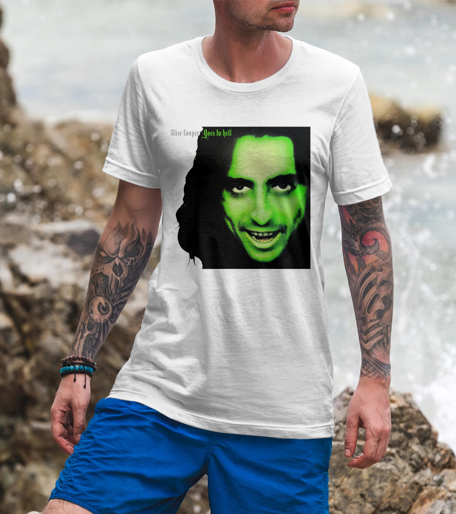 Alice Cooper Goes To Hell Iconic Green Face T-Shirt