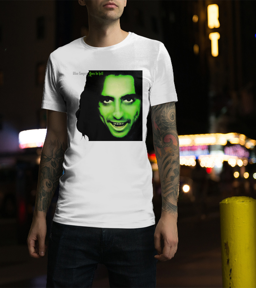 Alice Cooper Goes To Hell Iconic Green Face T-Shirt