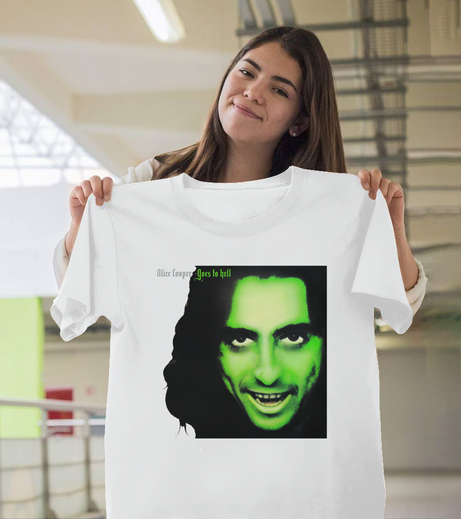Alice Cooper Goes To Hell Iconic Green Face T-Shirt