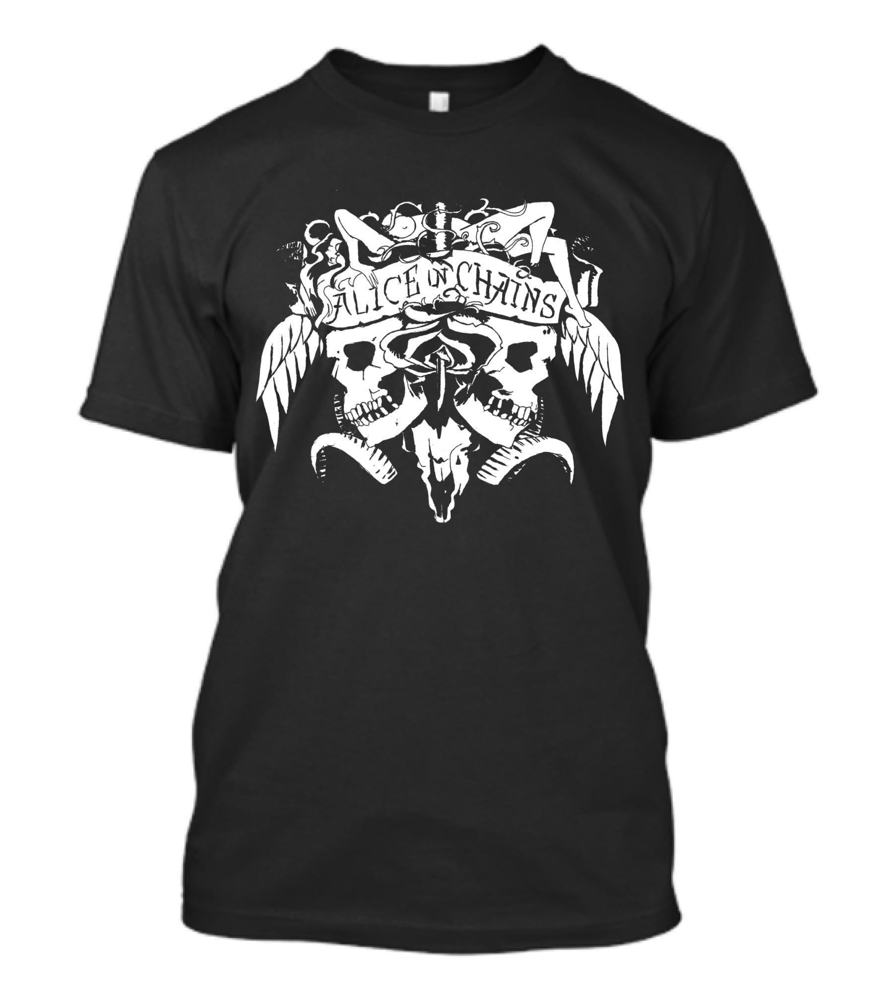 Alice In Chains Skull Wings Banner T-Shirt