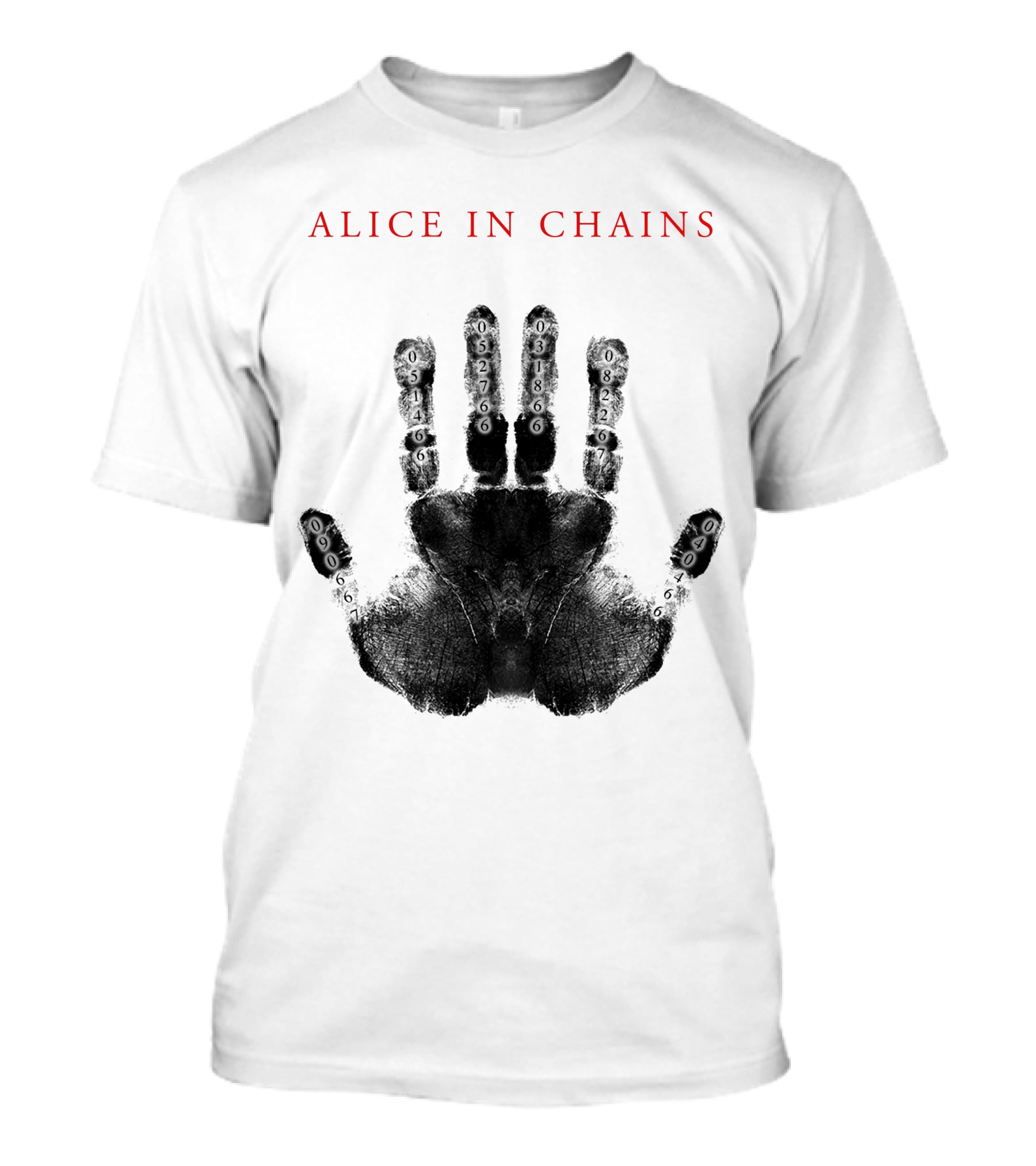 Alice In Chains Handprint With Numbers T-Shirt