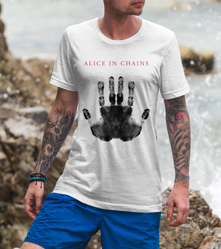 Alice In Chains Handprint With Numbers T-Shirt