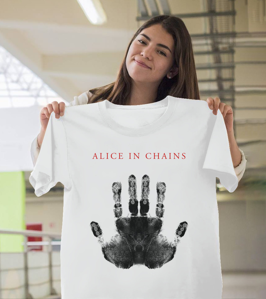 Alice In Chains Handprint With Numbers T-Shirt