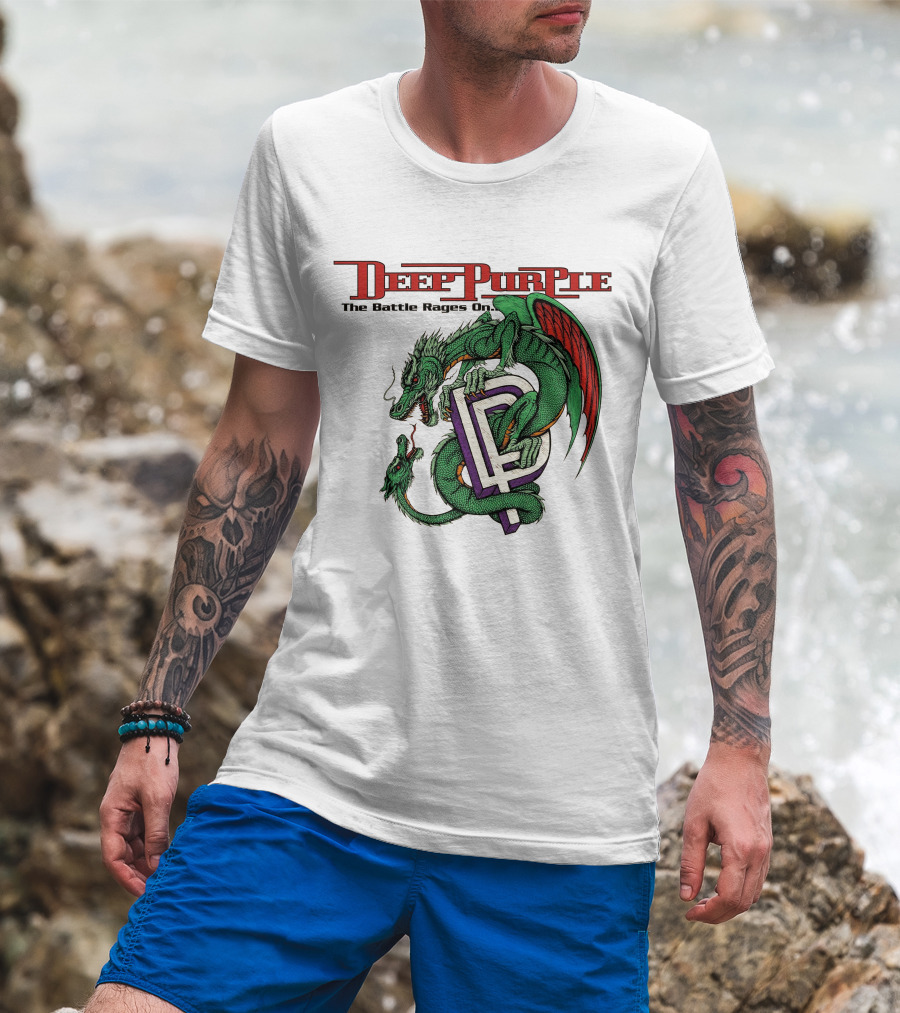 Deep Purple The Battle Rages On Dragon Artwork T-Shirt