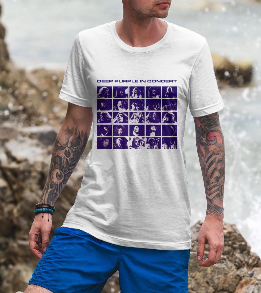 Deep Purple In Concert Grid Photos T-Shirt