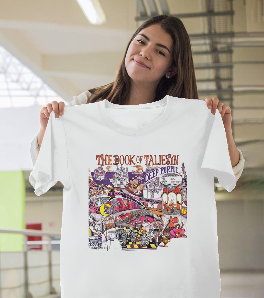 The Book Of Taliesyn Deep Purple Vintage Album Art Chessboard Scene T-Shirt