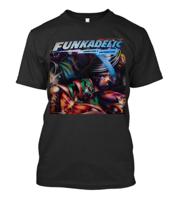 Funkadelic Connections & Disconnections Colorful Cosmic Motif T-Shirt