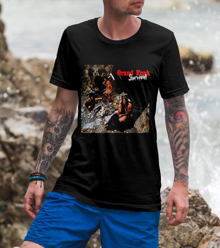 Grand Funk Railroad Survival Album Cover T-Shirt