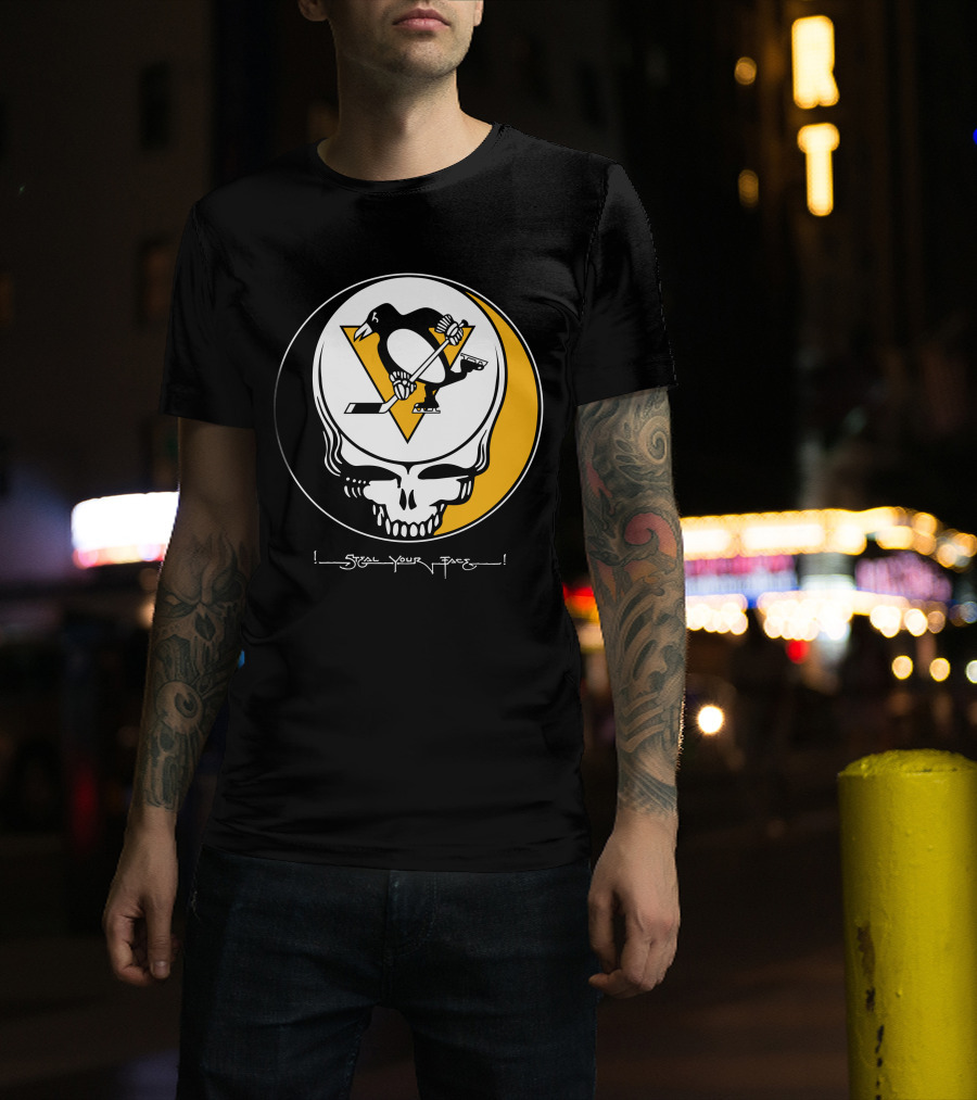 Steal Your Face Grateful Dead Pittsburgh Penguins T-Shirt