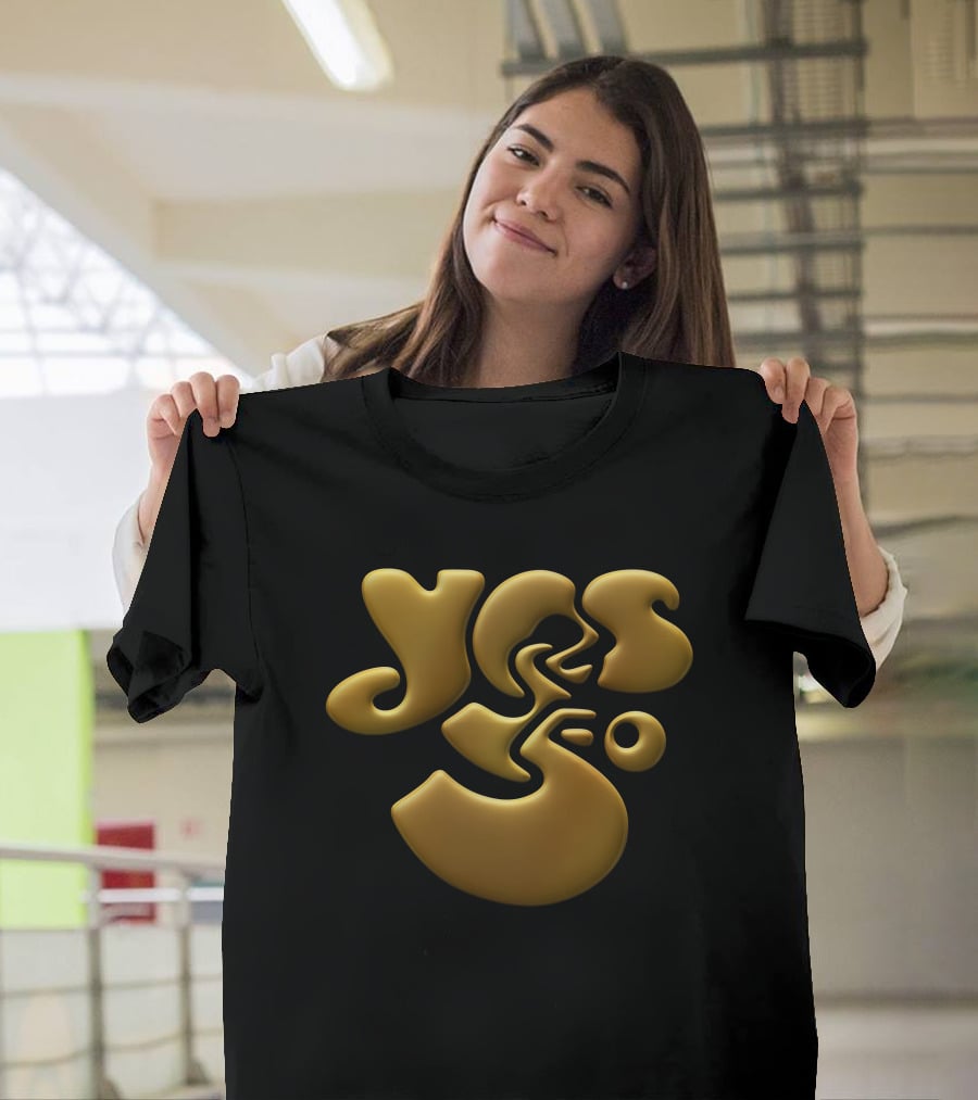 Yes Logo 34 Unique Gold T-Shirt