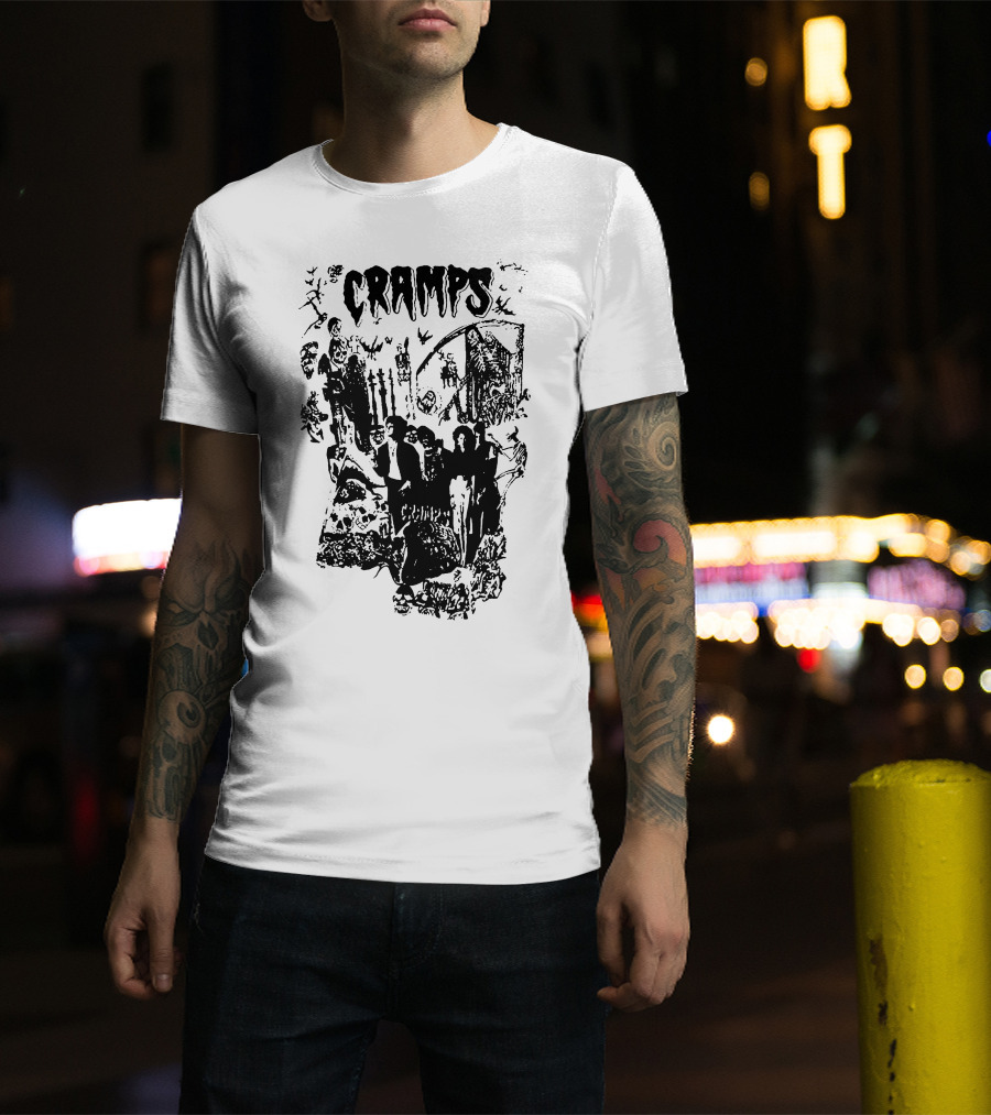 Cramps Gothic Horror Collage Tcr T-Shirt