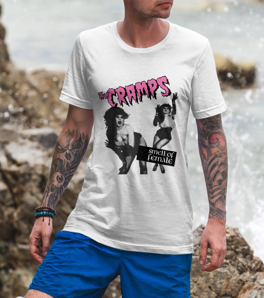 The Cramps Smell Of Female Vintage Punk Rock Album Cover T-Shirt