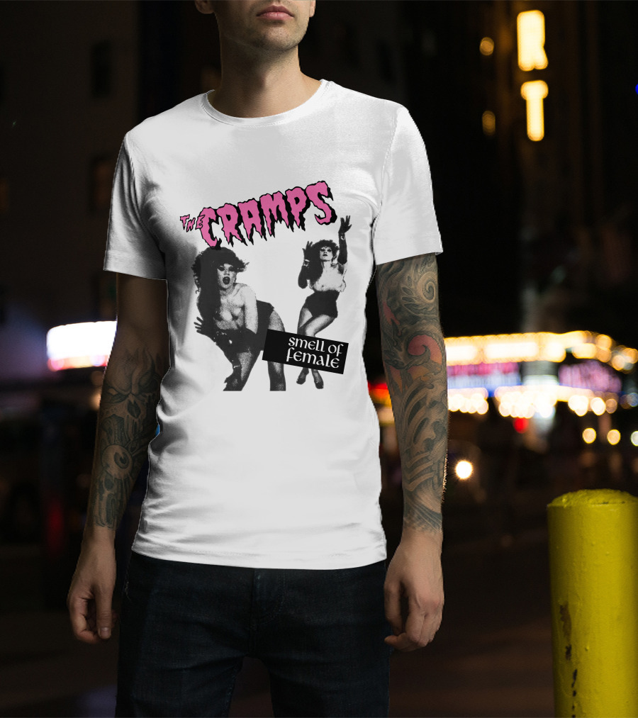 The Cramps Smell Of Female Vintage Punk Rock Album Cover T-Shirt