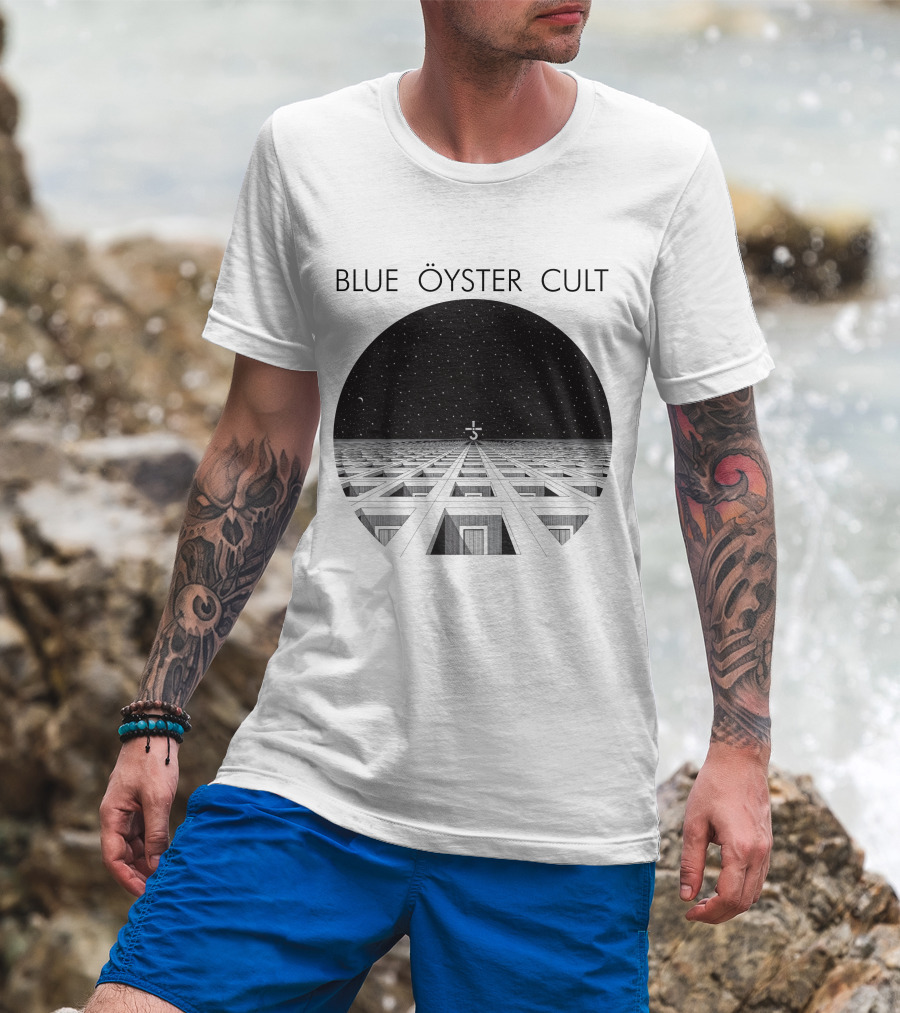 Blue Öyster Cult Alien Landscape Night Sky T-Shirt
