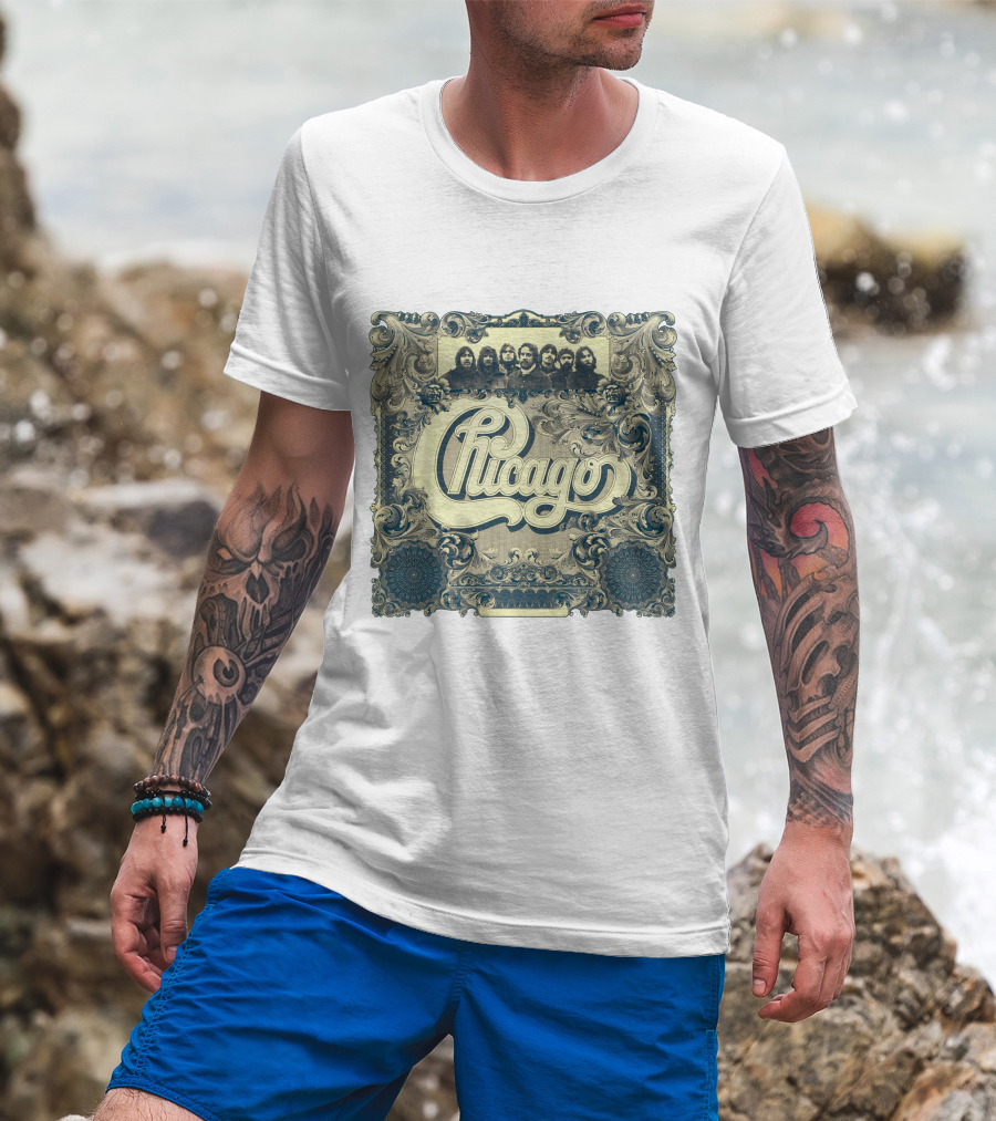 Chicago Band Vintage Ornate Frame T-Shirt