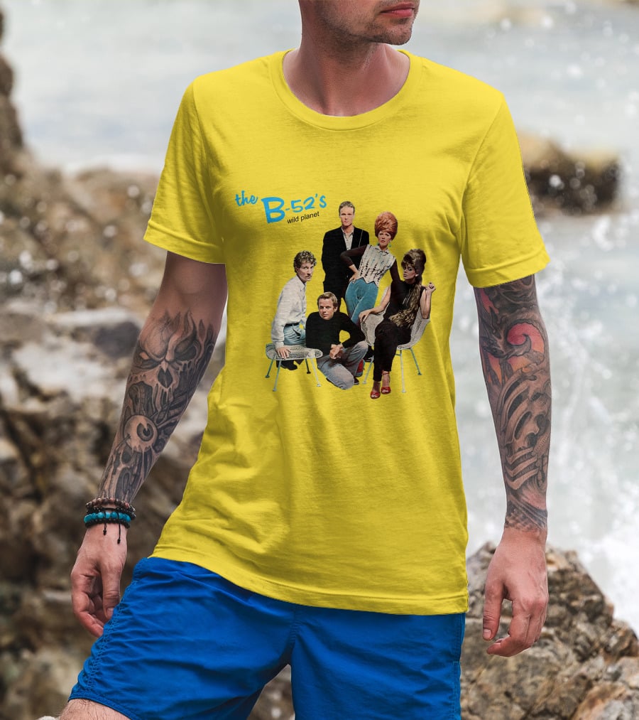 The B-52'S Wild Planet Album Cover Group Photo T-Shirt